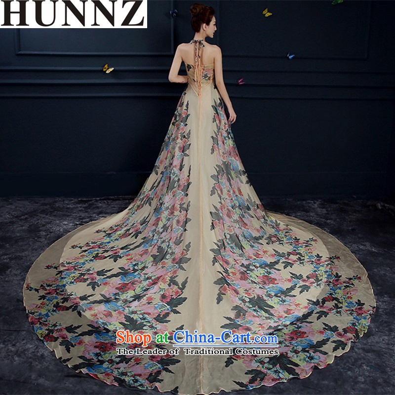 The new 2015 HUNNZ Stylish spring and summer-long history of minimalist tail large banquet dinner dress photo color XL,HUNNZ,,, shopping on the Internet