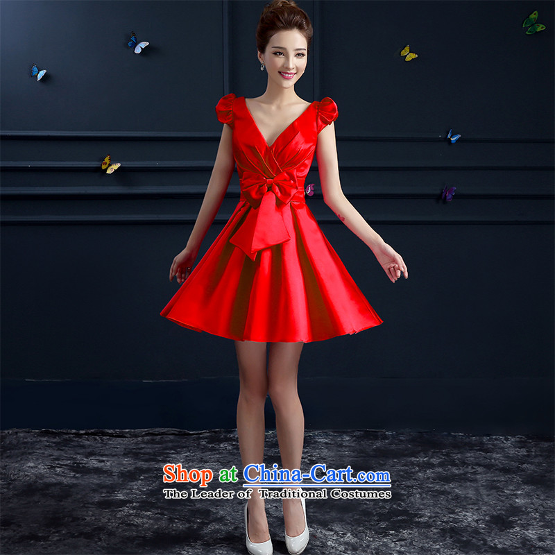 The spring and summer of 2015 New hannizi stylish bride red long bridesmaid Services service banquet dress drink redXXL