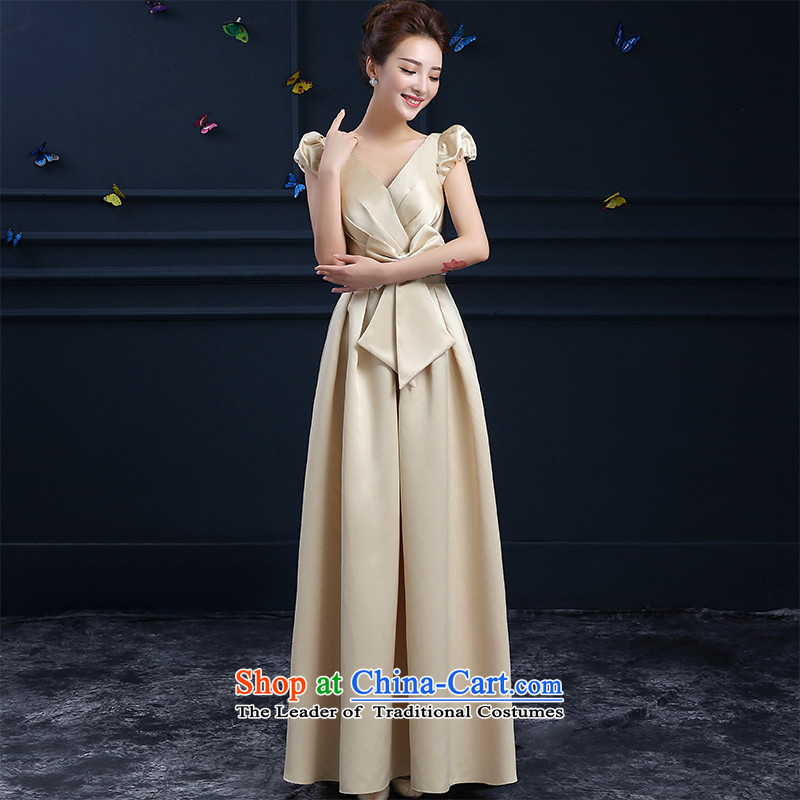 New stylish 2015 HUNNZ big red code bride bridesmaid banquet dinner dress deep Sau San champagne long M,HUNNZ,,, shopping on the Internet