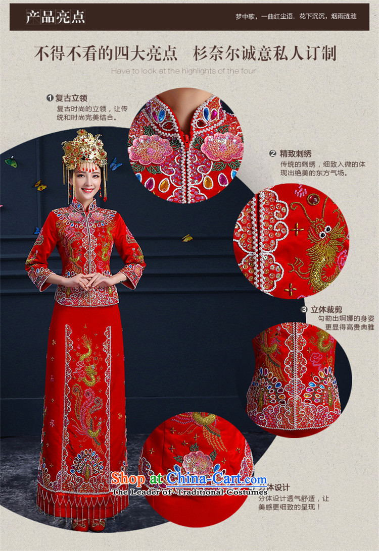 The spring and summer of 2015 New hannizi wedding gown of Qipao Chinese wedding dress bride bows services XL pictures, price red, brand platters! The elections are supplied in the national character of distribution, so action, buy now enjoy more preferential! As soon as possible.