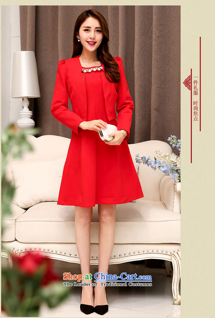 Nz man Cayman autumn two kit bride wedding dress bows back door onto pearl collar red shirt skirts autumn betrothal clothes in RED M picture depth, prices, brand platters! The elections are supplied in the national character of distribution, so action, buy now enjoy more preferential! As soon as possible.