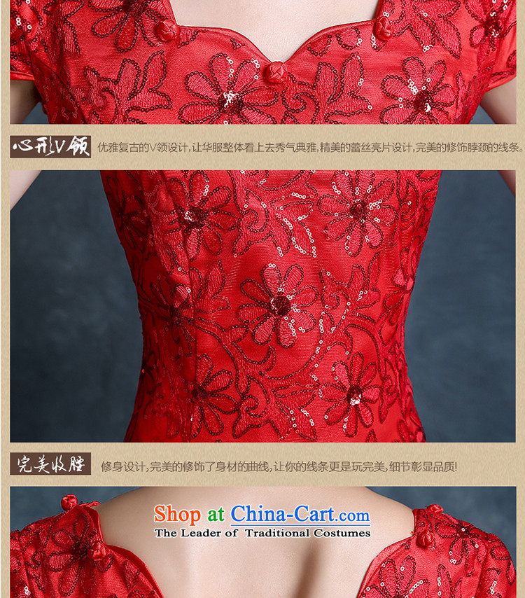 Xin Qi marriages qipao bows services 2015 new evening dresses red Stylish retro Sau San improved short skirt red S picture, prices, brand platters! The elections are supplied in the national character of distribution, so action, buy now enjoy more preferential! As soon as possible.