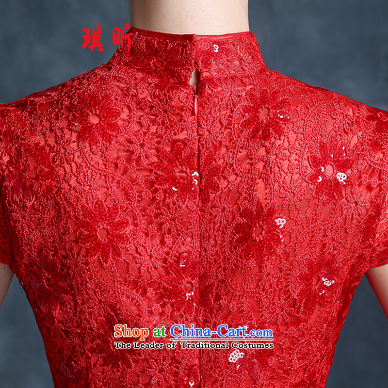 Xin Qi marriages qipao bows services 2015 new evening dresses red Stylish retro Sau San improved short skirt red S, Qi Xin , , , shopping on the Internet