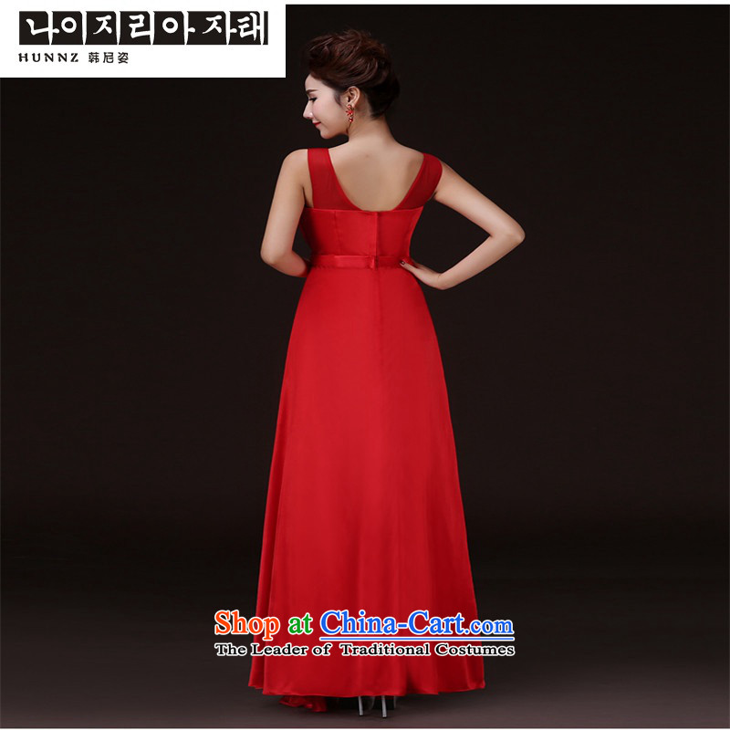 The spring and summer of 2015 New hannizi) red shoulders the spring and summer stylish banquet service bridal dresses bows , Korea, Red Gigi Lai (hannizi) , , , shopping on the Internet