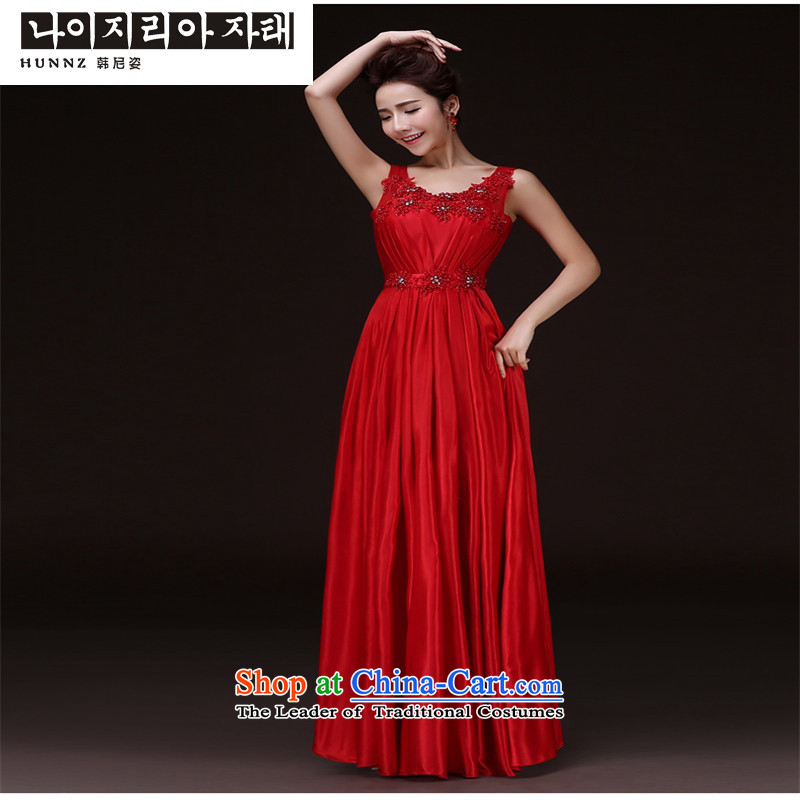 The spring and summer of 2015 New hannizi) red shoulders the spring and summer stylish banquet service bridal dresses bows , Korea, Red Gigi Lai (hannizi) , , , shopping on the Internet