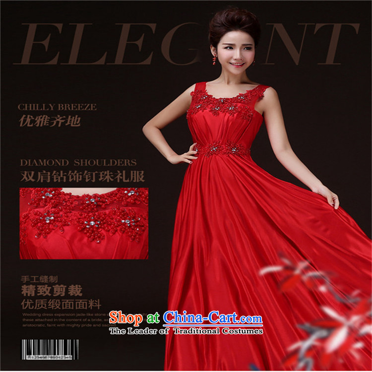 The new 2015 HUNNZ spring and summer stylish red shoulders bride dress banquet service red S pictures transmitted, prices, brand platters! The elections are supplied in the national character of distribution, so action, buy now enjoy more preferential! As soon as possible.
