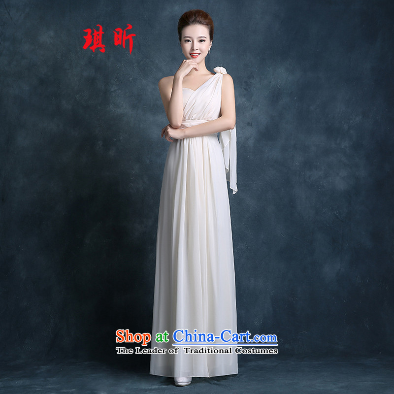 Xin Qi 2015 Spring) bridesmaid Dress Short, Long, Sau San Korean straps and sisters in pink dresses shoulder skirt the hot sales of champagne color L, Qi Xin , , , shopping on the Internet