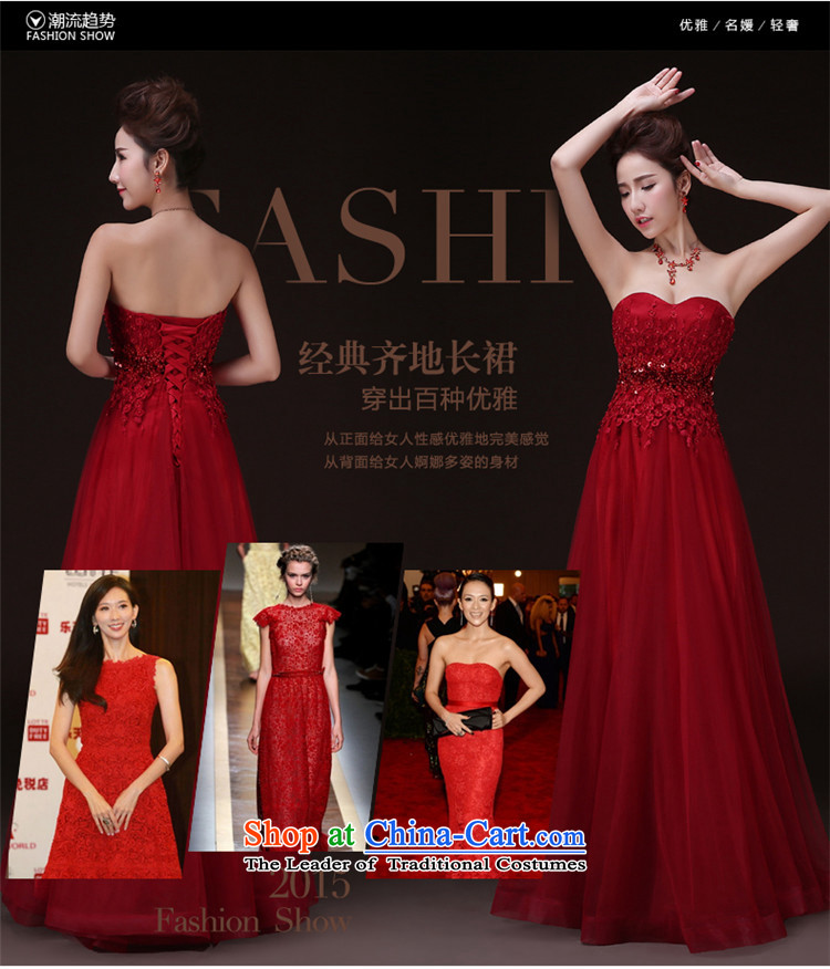 The spring and summer of 2015 New hannizi) to a high standard and style red dress wiping the chest banquet long gown RED M picture bride, prices, brand platters! The elections are supplied in the national character of distribution, so action, buy now enjoy more preferential! As soon as possible.