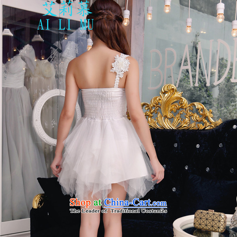 The 2015 autumn Elisa manually staple pearl diamond temperament and Sau San chest dresses bridesmaid groups dress skirt P318BR8875 light yellow S, ELISA AILIMU (the) , , , shopping on the Internet