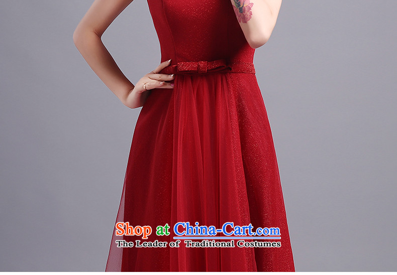 Jacob Chan bows dress long single shoulder banquet dinner dress the summer and autumn of 2015 the new bride betrothal wedding dress Foutune of thin wine red S video picture, prices, brand platters! The elections are supplied in the national character of distribution, so action, buy now enjoy more preferential! As soon as possible.