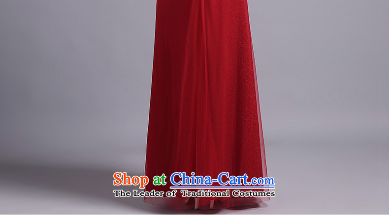 Jacob Chan bows dress long single shoulder banquet dinner dress the summer and autumn of 2015 the new bride betrothal wedding dress Foutune of thin wine red S video picture, prices, brand platters! The elections are supplied in the national character of distribution, so action, buy now enjoy more preferential! As soon as possible.