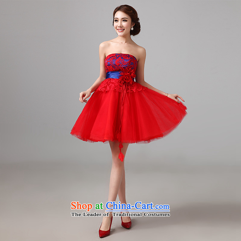 According to Lin Sha bows Service Bridal pregnant women wedding dresses 2015 new red short of qipao married women A dress according to Lin Sha.... XXL, shopping on the Internet