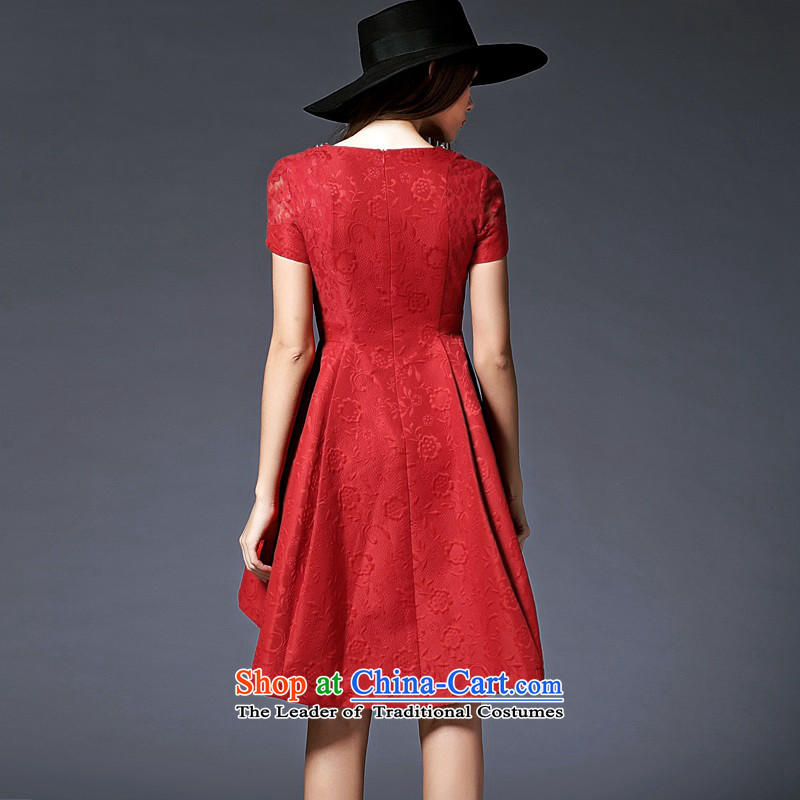 The OSCE Poetry Film 2015 new women's temperament Sau San V-Neck banquet night replacing the door onto dress bridesmaid to marry heavy industry for the Pearl River Delta bride dovetail bows to the skirt red XL, Europe (oushiying poem) , , , shopping on the Internet
