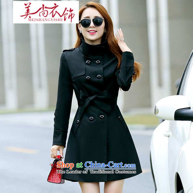 The United States is still clothing bridal dresses marriage the lift mast to drink windbreaker 2015 new autumn and winter Korean female larger temperament video thin red jacket , L, the United States still clothing shopping on the Internet has been pressed.
