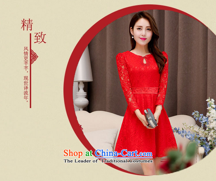 Ju has new spring and autumn 2015 American married women dress female short bows, lace Sau San dresses RED M picture, prices, brand platters! The elections are supplied in the national character of distribution, so action, buy now enjoy more preferential! As soon as possible.