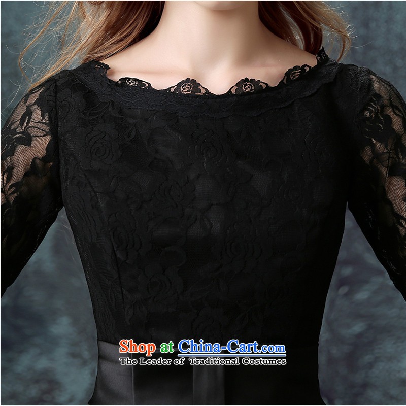 The first white into about video thin black lace in long-sleeved Dinner Performances short of annual wedding dresses 2015 new small black , white first into about shopping on the Internet has been pressed.