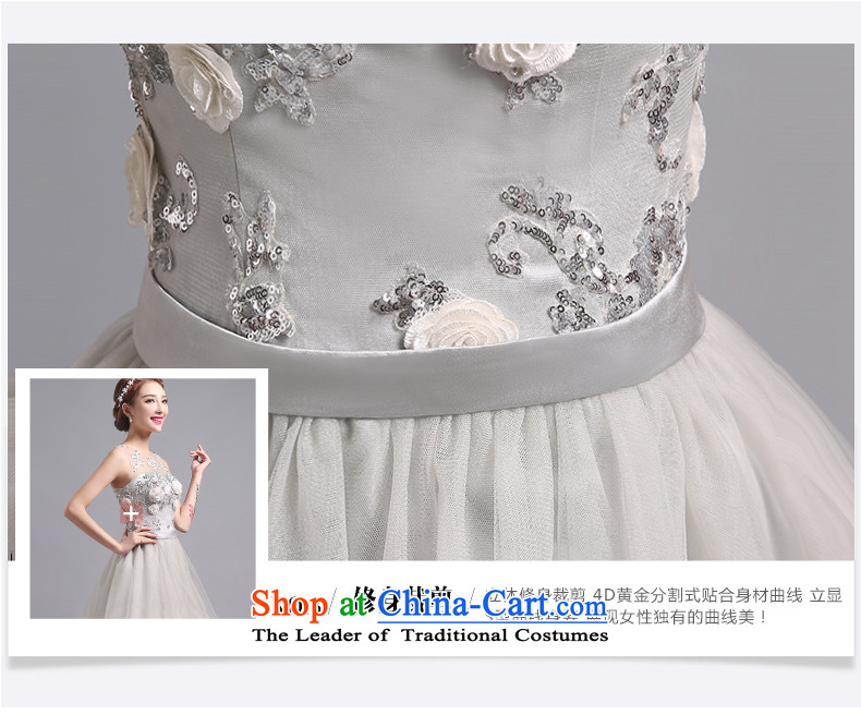 Dress Short of tslyzm bridesmaid services 2015 new autumn and winter flower satin dress Foutune of video back on the thin film skirts fluoroscopy light gray XL Photo, prices, brand platters! The elections are supplied in the national character of distribution, so action, buy now enjoy more preferential! As soon as possible.