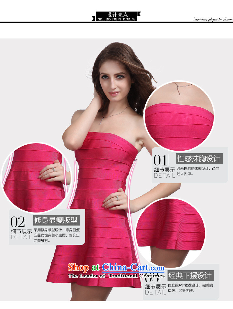 Hua Qi Avandia, temperament and chest, bare shoulders bride bows evening banquet female Dress Short, Bandages dresses RED M picture, prices, brand platters! The elections are supplied in the national character of distribution, so action, buy now enjoy more preferential! As soon as possible.