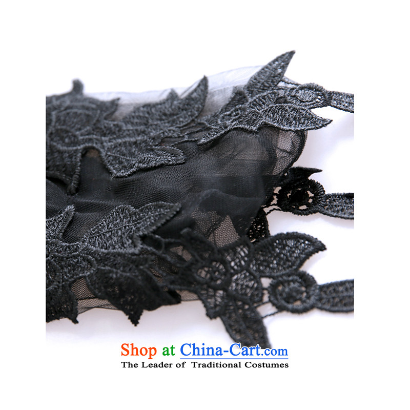 The first white into about video thin black lace bride fluoroscopy back annual dinner of short, wedding dresses will small 2015 new black , L, white first into about shopping on the Internet has been pressed.