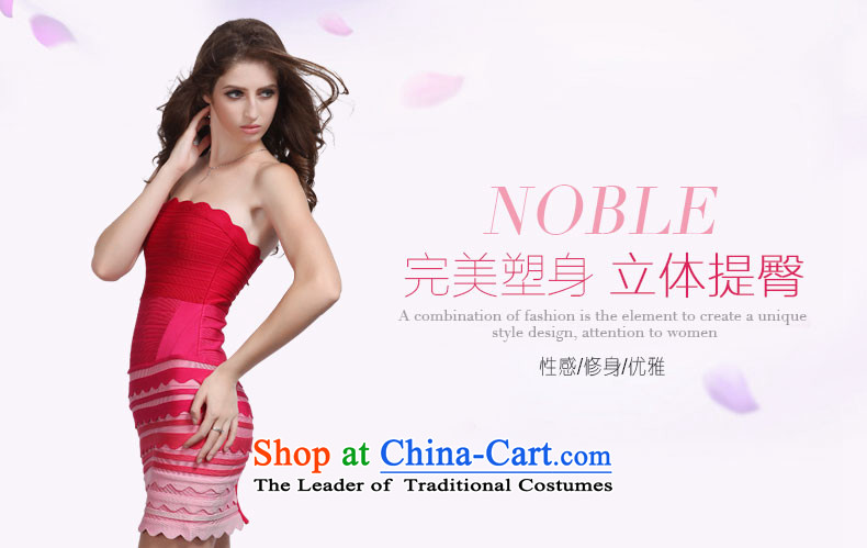 2015 European and American autumn and winter new anointed scoops bandages dresses evening banquet bridesmaid bows of Red Dress Suit M picture, prices, brand platters! The elections are supplied in the national character of distribution, so action, buy now enjoy more preferential! As soon as possible.