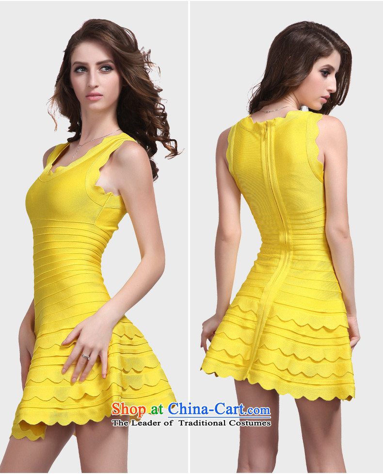 Hua Qi Avandia, temperament bare shoulders in shape and body-girl evening banquet bows Dress Short, Bandages dresses yellow L picture, prices, brand platters! The elections are supplied in the national character of distribution, so action, buy now enjoy more preferential! As soon as possible.