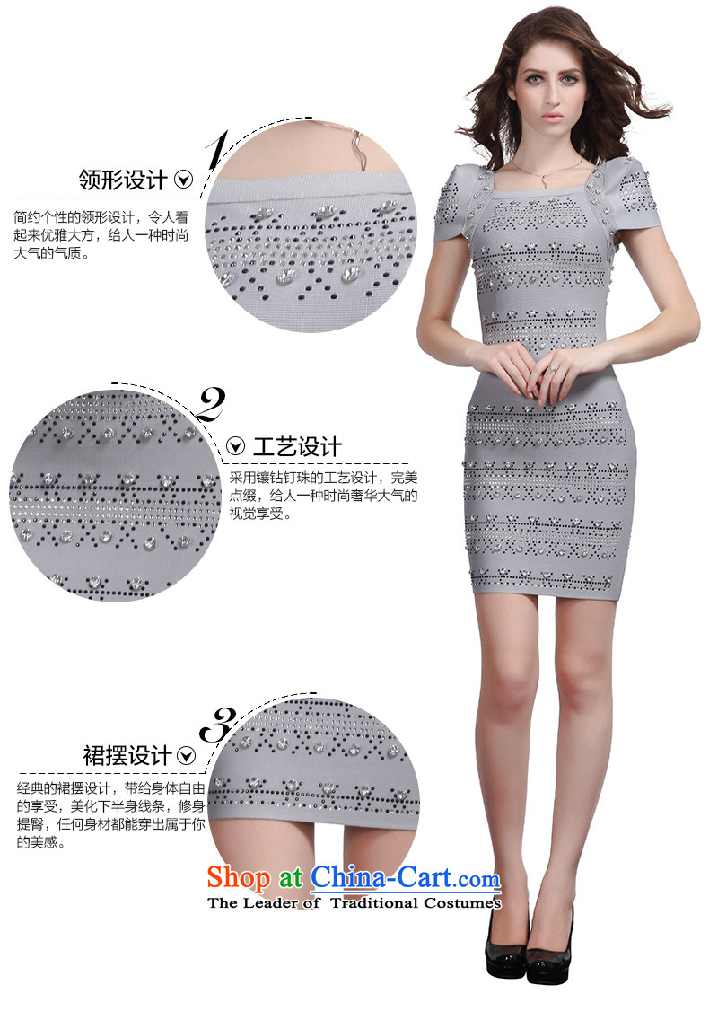 Hua Qi Avandia, Western staples pearl gray dress upscale bandages/sexy package and banquet dinner dress short, nails pearl gray L picture, prices, brand platters! The elections are supplied in the national character of distribution, so action, buy now enjoy more preferential! As soon as possible.