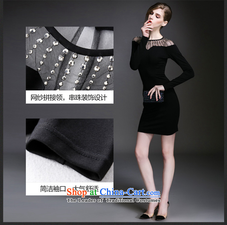 Yun-ying sa 2015 Spring and Autumn new long-sleeved Sau San, forming the dresses package and a black skirt step skirt dress skirt LF9454 Black XL pictures of children, prices, brand platters! The elections are supplied in the national character of distribution, so action, buy now enjoy more preferential! As soon as possible.