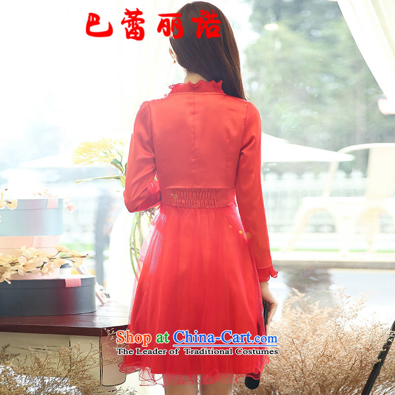 The buds of 2015 summer and fall, new dress code for women married to the bridal dresses pregnant women wedding the lift mast bows services bridesmaid skirt red , L, Lei Li, , , , shopping on the Internet