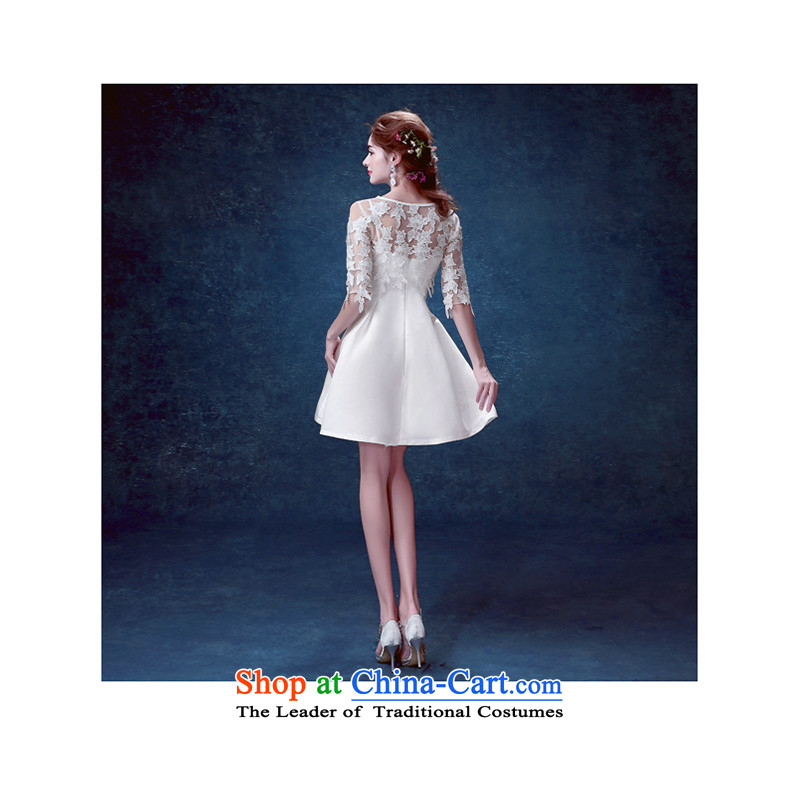 The first white into about white lace back in long-sleeved marriages bows service, Wedding Dress small 2015 New White XXL, white first into about shopping on the Internet has been pressed.