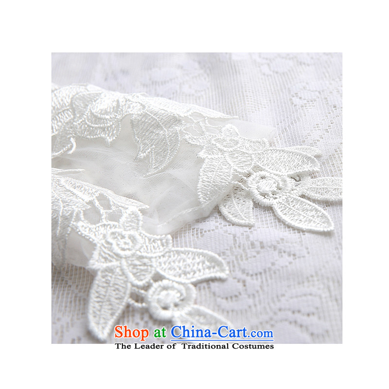 The first white into about white lace back in long-sleeved marriages bows service, Wedding Dress small 2015 New White XXL, white first into about shopping on the Internet has been pressed.