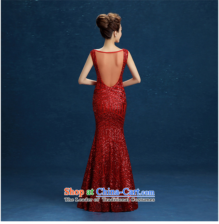 2015 new bows dress new stylish marriages in the summer and autumn on the shoulders of the Sau San red crowsfoot long chip) Stage moderator dress red XL Photo, prices, brand platters! The elections are supplied in the national character of distribution, so action, buy now enjoy more preferential! As soon as possible.