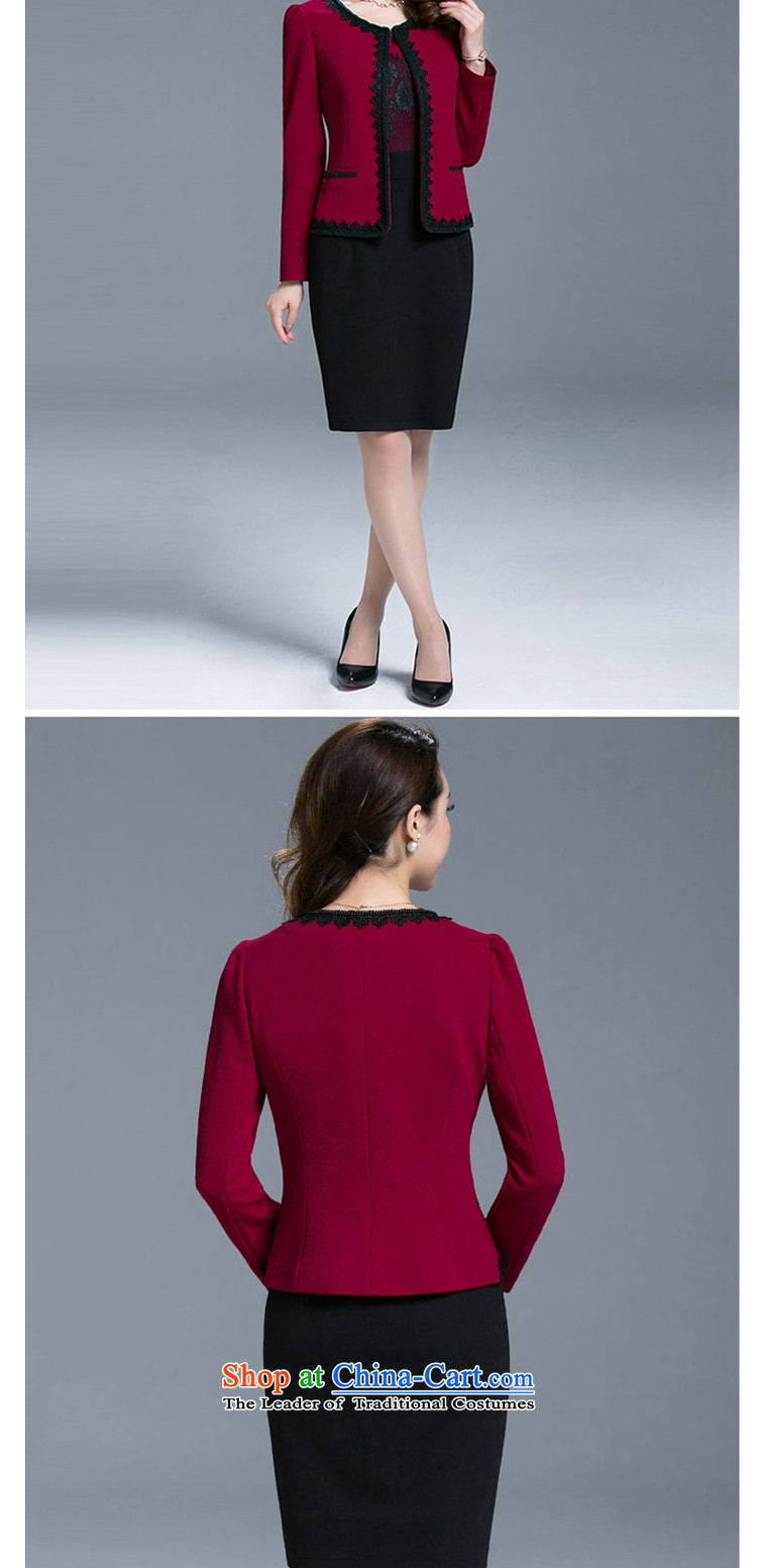 Kosovo in the autumn and winter 2015 Mrs Rosanna Ure long load mother suits dresses two kits decorated in light suit long-sleeved sweater 1018 Red XXL picture, prices, brand platters! The elections are supplied in the national character of distribution, so action, buy now enjoy more preferential! As soon as possible.