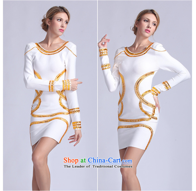 The spring of the new upscale 2015 nail-ju long-sleeved dress round-collar short of banquet package and cosmopolitian bandages dresses white Kim Joo S picture, prices, brand platters! The elections are supplied in the national character of distribution, so action, buy now enjoy more preferential! As soon as possible.
