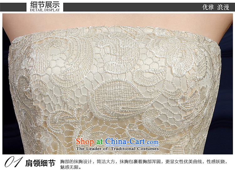 The new 2015 hannizi length of spring and summer stylish anointed chest dress banquet service bridal dresses bows champagne color S picture, prices, brand platters! The elections are supplied in the national character of distribution, so action, buy now enjoy more preferential! As soon as possible.