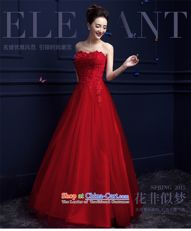 The spring and summer of 2015 New hannizi) red anointed long bride dresses chest banquet bows services evening dress red XL Photo, prices, brand platters! The elections are supplied in the national character of distribution, so action, buy now enjoy more preferential! As soon as possible.