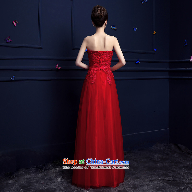 The spring and summer of 2015 New hannizi) red anointed long bride dresses chest banquet bows services evening dress red XL, Korea, Gigi Lai (hannizi) , , , shopping on the Internet