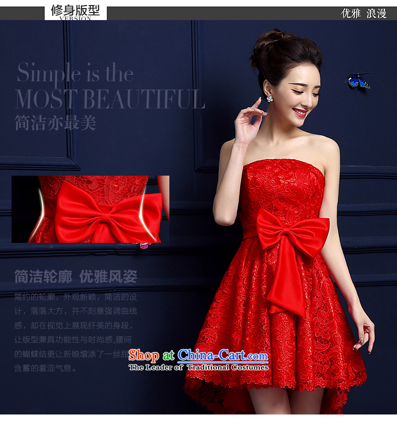 2015 new toasting champagne hannizi) before the spring and summer short long after the bride red dress banquet stylish evening dresses red XL Photo, prices, brand platters! The elections are supplied in the national character of distribution, so action, buy now enjoy more preferential! As soon as possible.