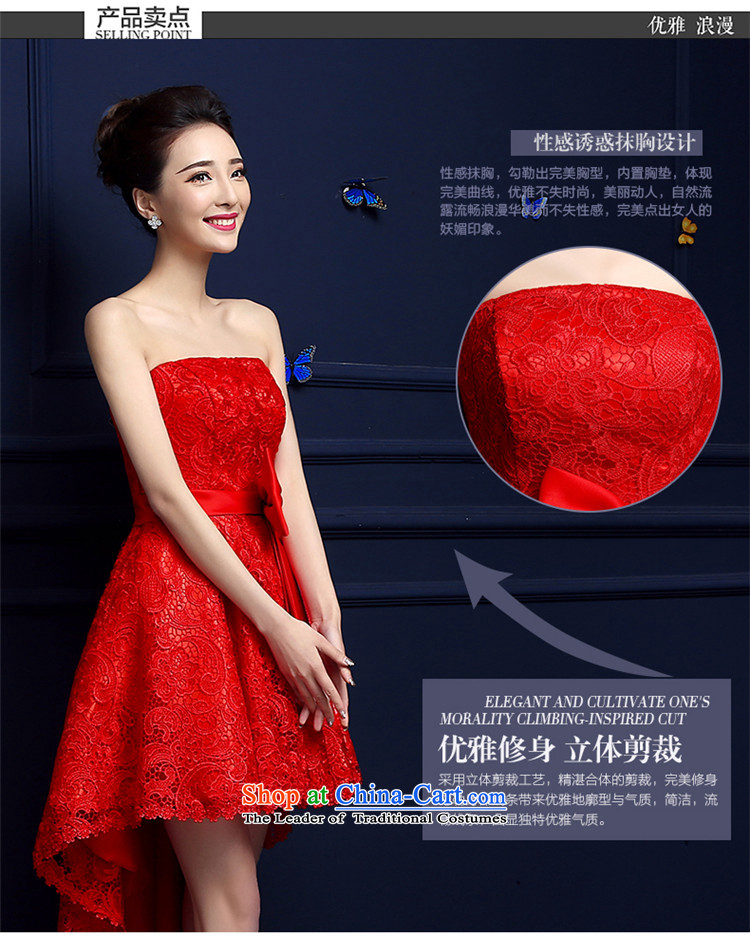 2015 new toasting champagne hannizi) before the spring and summer short long after the bride red dress banquet stylish evening dresses red XL Photo, prices, brand platters! The elections are supplied in the national character of distribution, so action, buy now enjoy more preferential! As soon as possible.