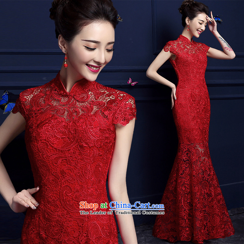 Hannizi   Spring/Summer 2015 new stylish red long banquet dress for elegant bridal dresses RED M Won, Gigi Lai (hannizi) , , , shopping on the Internet