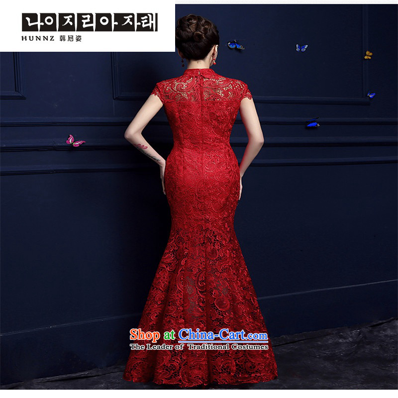 Hannizi   Spring/Summer 2015 new stylish red long banquet dress for elegant bridal dresses RED M Won, Gigi Lai (hannizi) , , , shopping on the Internet