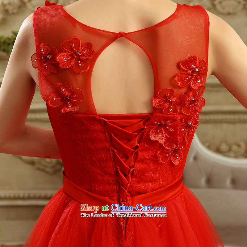 Talk to her new 2015 marriages bows services bridesmaid small dress short skirts, evening dresses and sisters skirt large graphics thin Korean evening red XL, whisper to Madame shopping on the Internet has been pressed.