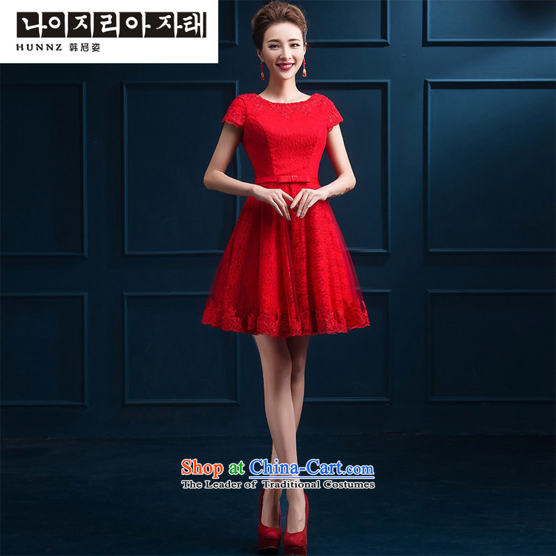The new 2015 hannizi spring and summer stylish red dress bows service, bridal dresses , red banquet, Gigi Lai (hannizi won) , , , shopping on the Internet