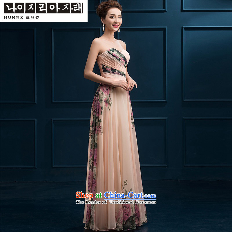 2015 new toasting champagne hannizi) spring and summer long skirt long summer services banquet dress bows bridal dresses Long Chest M Won, Mary Magdalene Gigi Lai (hannizi) , , , shopping on the Internet