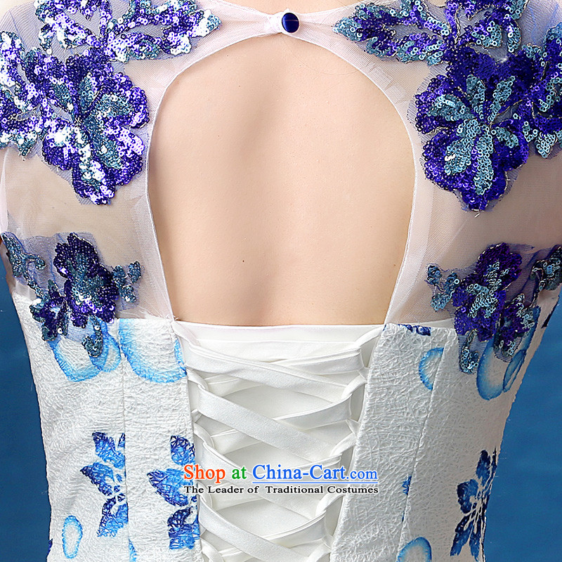 According to Lin Sha blue porcelain dinner drink marriages performed under the auspices of the annual session of the former short bridesmaid long after the wedding dresses , L, in accordance with rim sa blue , , , shopping on the Internet