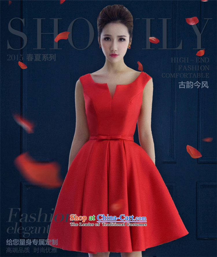 The spring and summer of 2015 Korea hannizi version of trendy new dresses red bows to Sau San banquet bride dress red L picture, prices, brand platters! The elections are supplied in the national character of distribution, so action, buy now enjoy more preferential! As soon as possible.