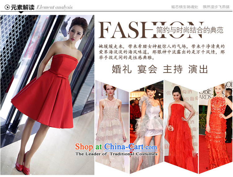 2015 Spring/Summer stylish hannizi Red Dress Short of breast tissue Sau San dresses upscale banqueting bridal dresses red L picture, prices, brand platters! The elections are supplied in the national character of distribution, so action, buy now enjoy more preferential! As soon as possible.