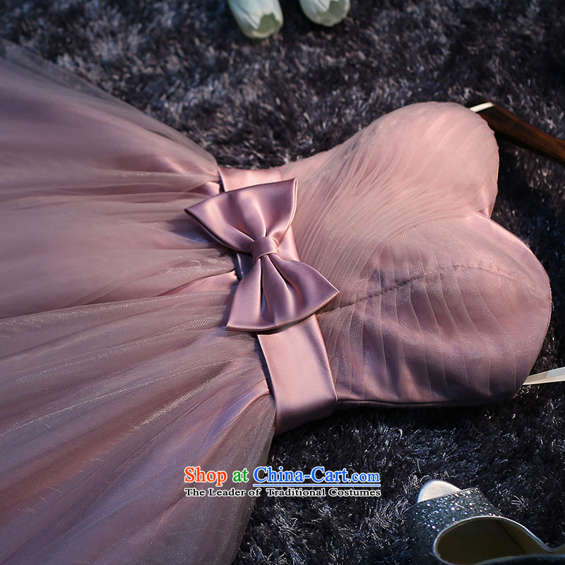 The new 2015 hannizi Korean bridal dresses summer sister skirt short of pink banquet service bridesmaid service bows pink , L, Korea, Gigi Lai (hannizi) , , , shopping on the Internet
