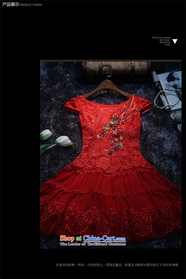 The spring and summer of 2015, Sau San hannizi video thin package shoulder the new bride dress bows services lace performances dress banquet Red Red M picture, prices, brand platters! The elections are supplied in the national character of distribution, so action, buy now enjoy more preferential! As soon as possible.
