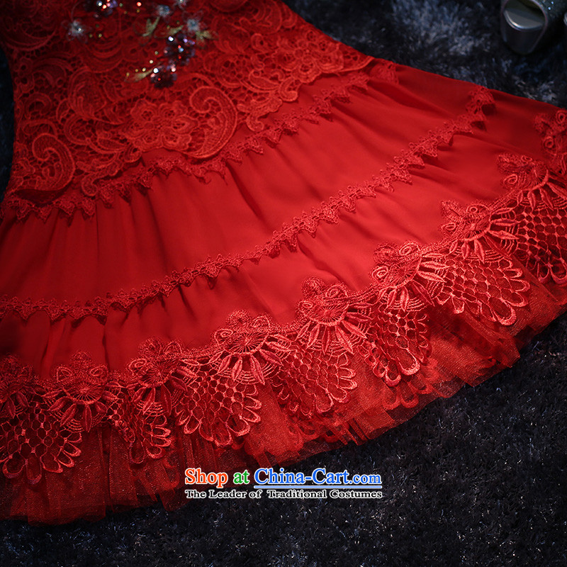 The spring and summer of 2015, Sau San hannizi video thin package shoulder the new bride dress bows services lace performances dress banquet and Korea Red Red M, Gigi Lai (hannizi) , , , shopping on the Internet