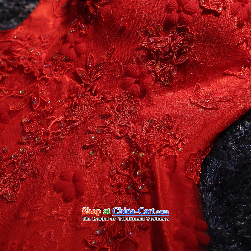 The new 2015 hannizi red stylish Sau San video thin Chinese banquet bridal dresses moderator bows services , Korea Red XL, Gigi Lai (hannizi) , , , shopping on the Internet